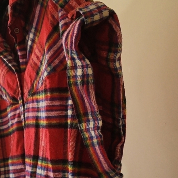 NWOT IRO Oversized Button-Down Plaid Flannel Shirt - Picture 8 of 12